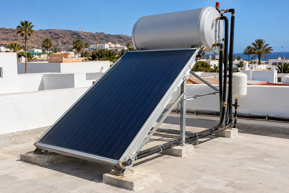 Solar thermal hot-water system